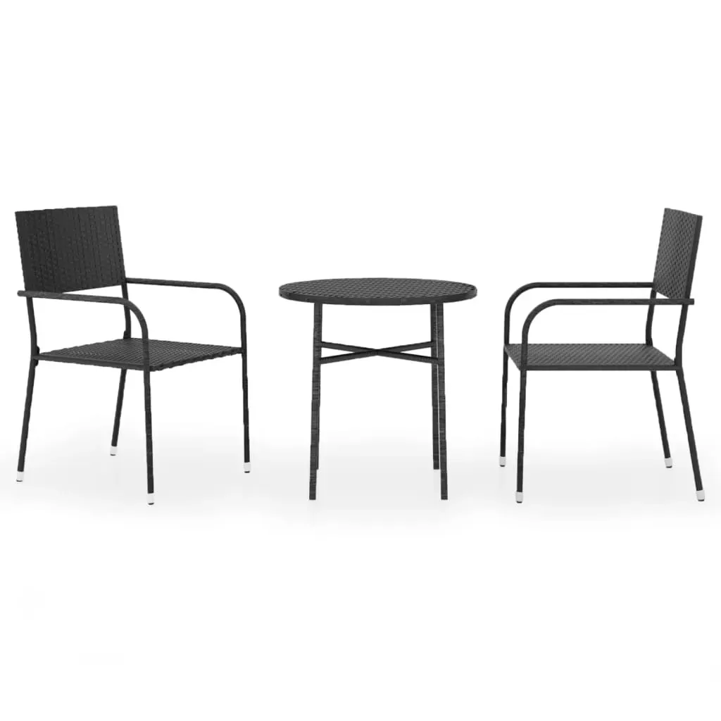 3 Piece Garden Dining Set Poly Rattan Price
