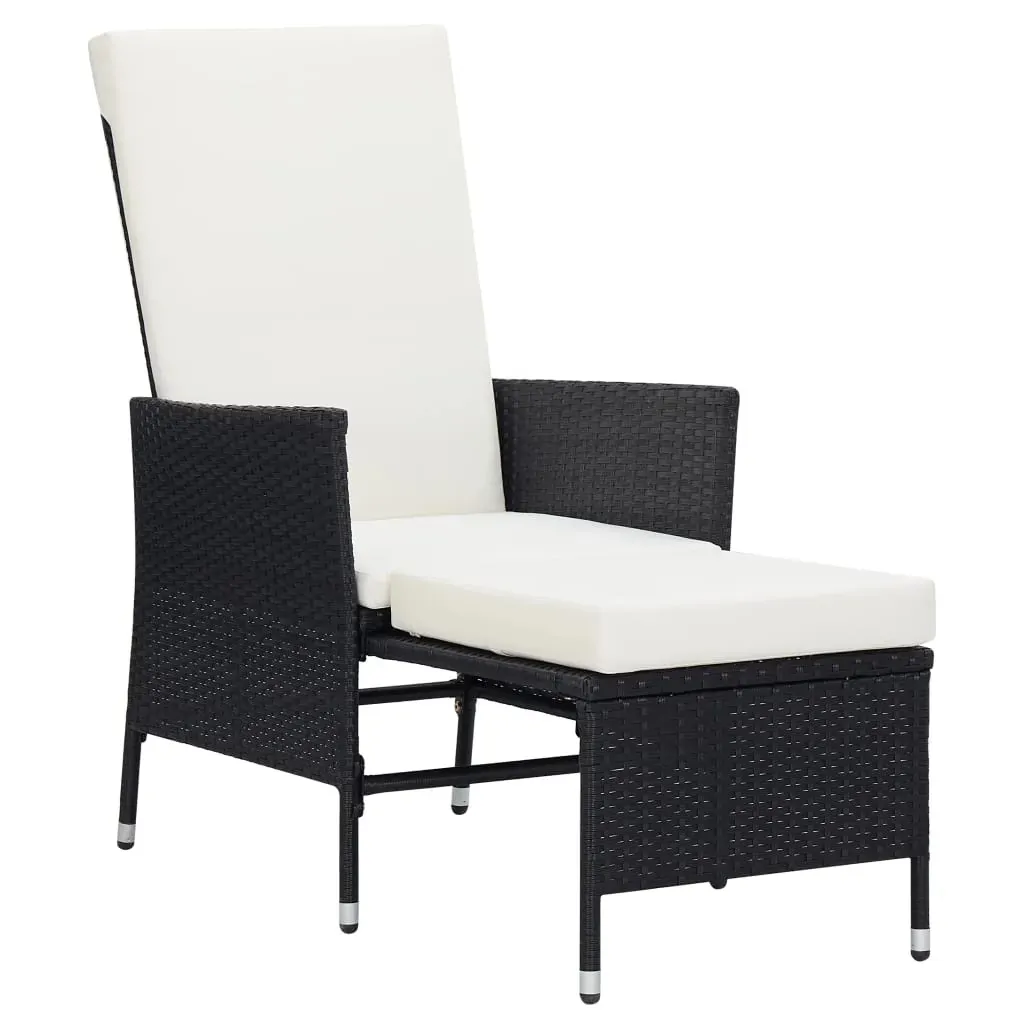 Reclining Garden Chair with Cushions Poly Rattan Price