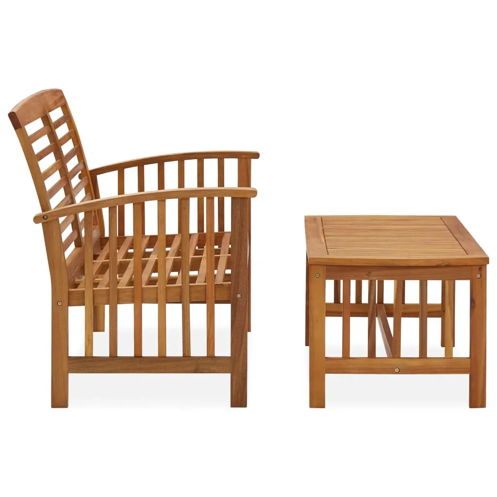 2 Piece Garden Lounge Set Solid Acacia Wood Price