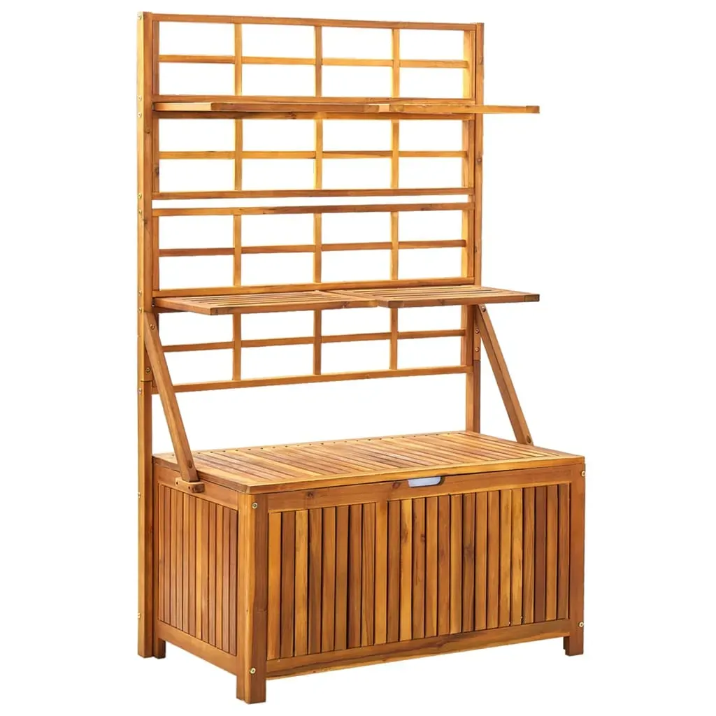Storage Box with Trellis 99x55x160 cm Solid Acacia Wood Price