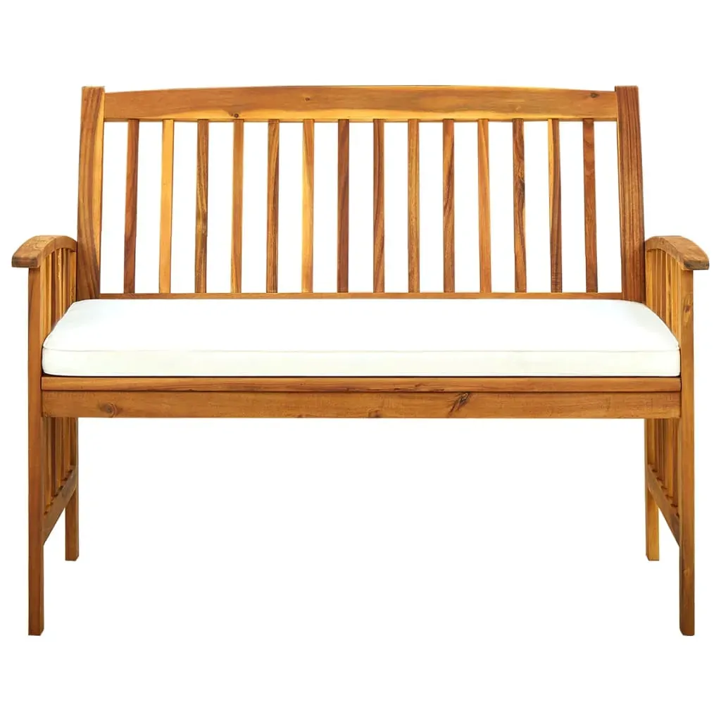Garden Bench with Cushion Solid Acacia Wood Price