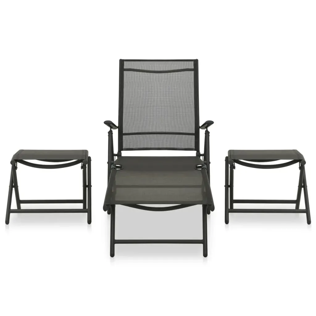 3 Piece Garden Lounge Set Textilene and Aluminium Price