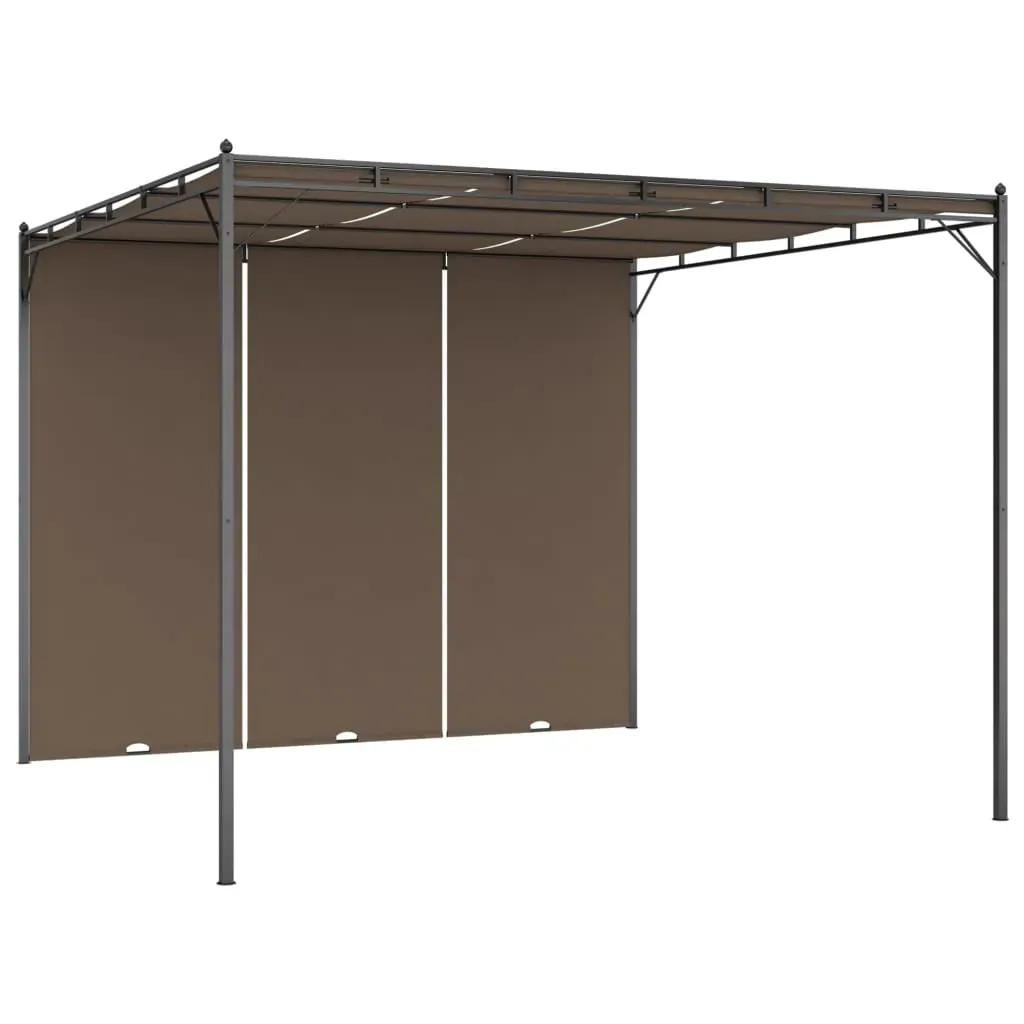 Garden Gazebo with Side Curtain Taupe Price
