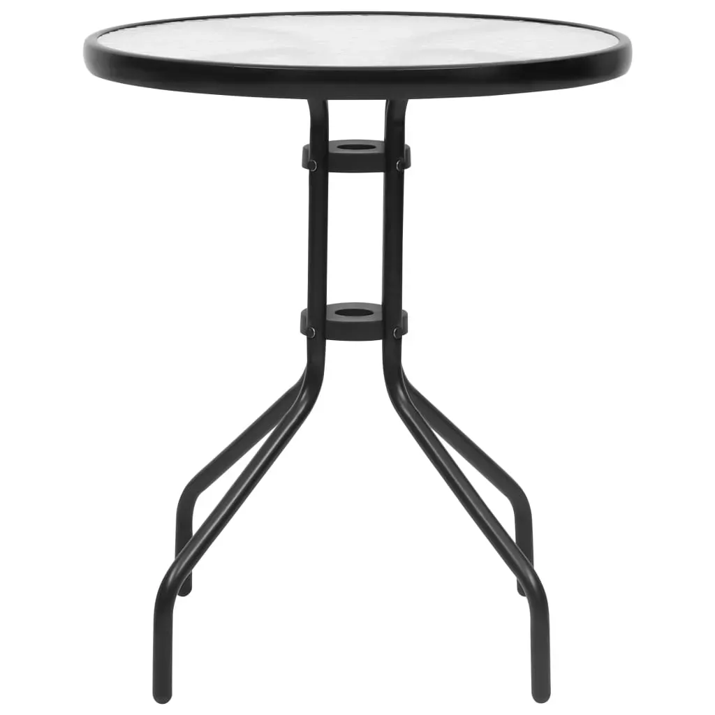 Garden Table Black 60x70 cm Steel Price