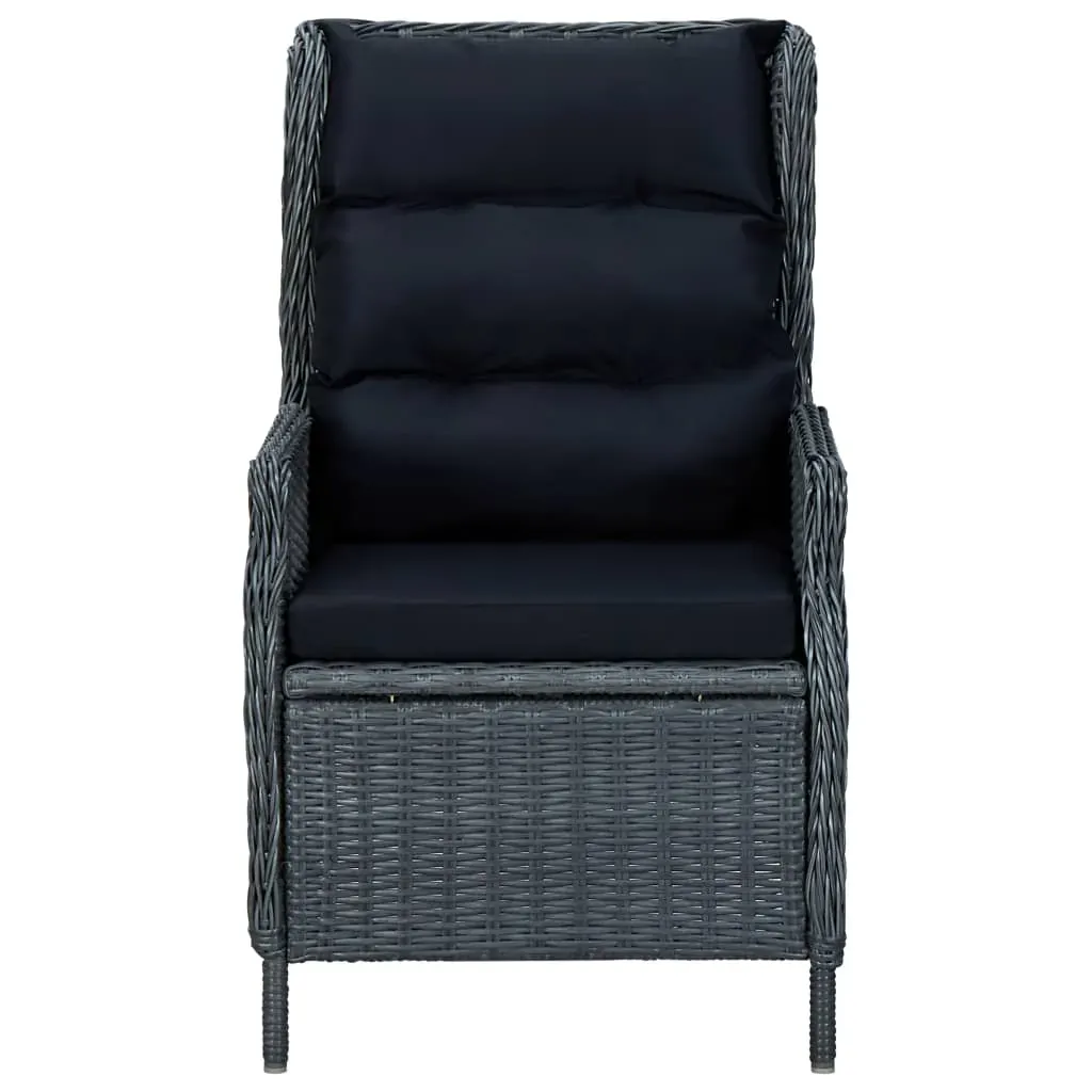 Reclining Garden Chair with Cushions Poly Rattan Price