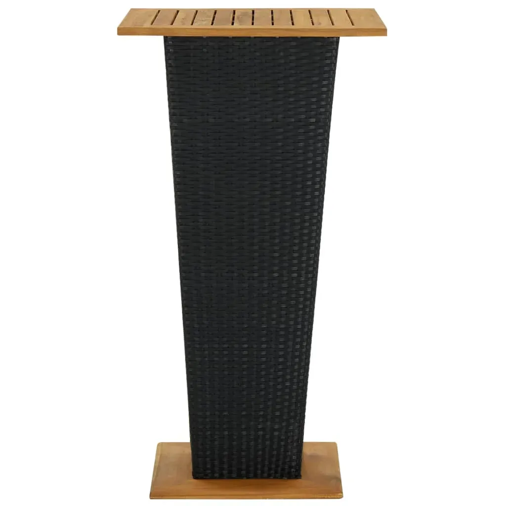 Bar Table Poly Rattan and Solid Acacia Wood Price