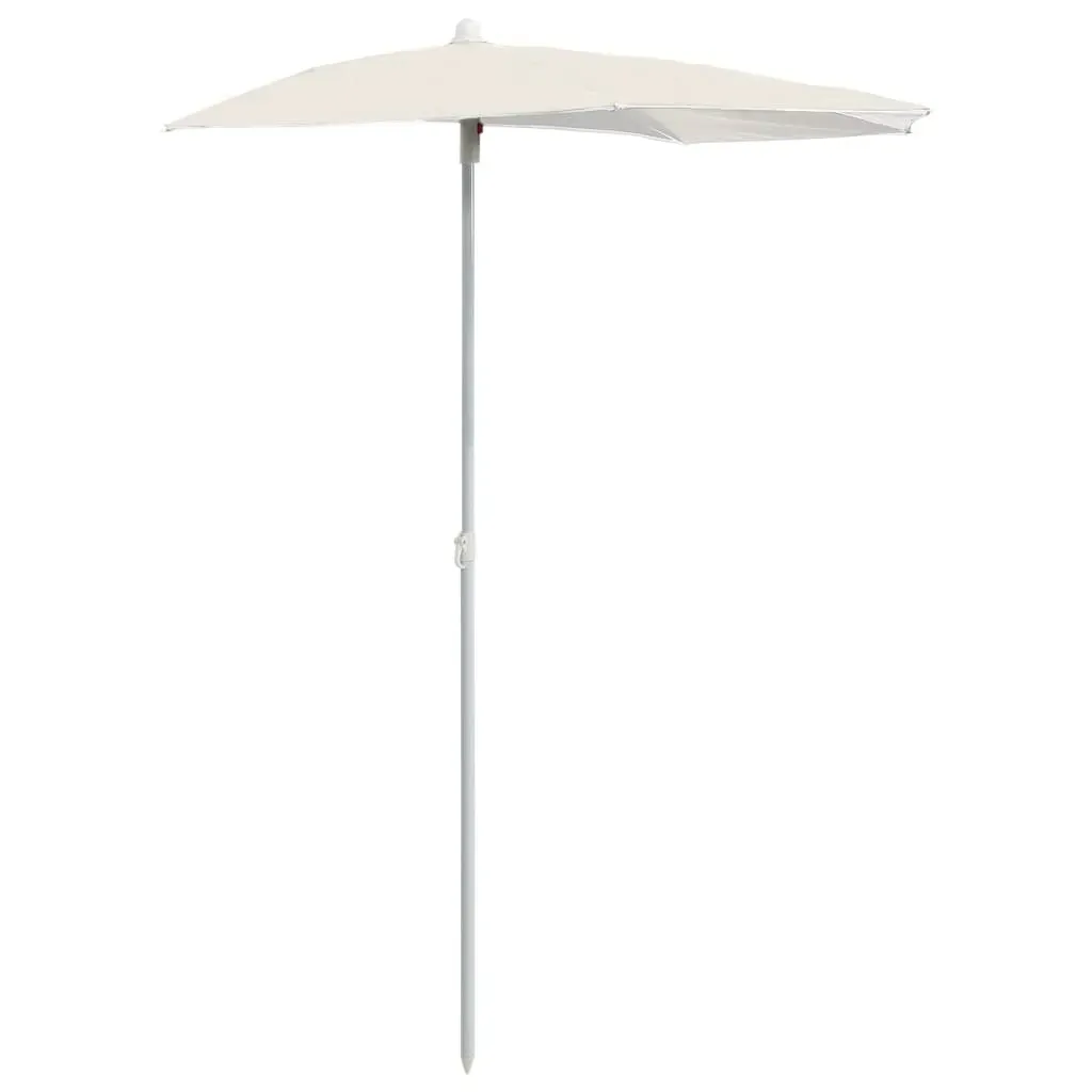 Garden Half Parasol with Pole 180x90 cm Price