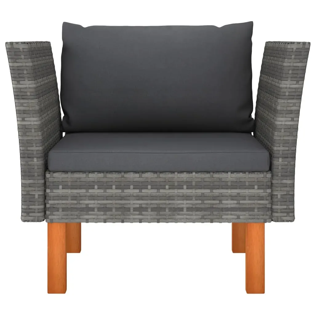 Garden Sofa Poly Rattan and Solid Eucalyptus Wood Price
