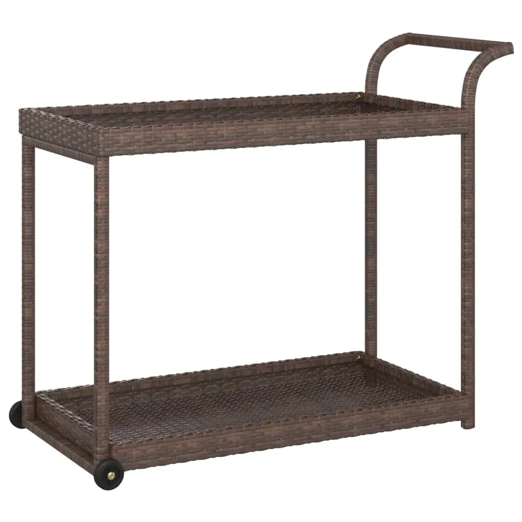 Bar Cart 100x45x83 cm Poly Rattan Price