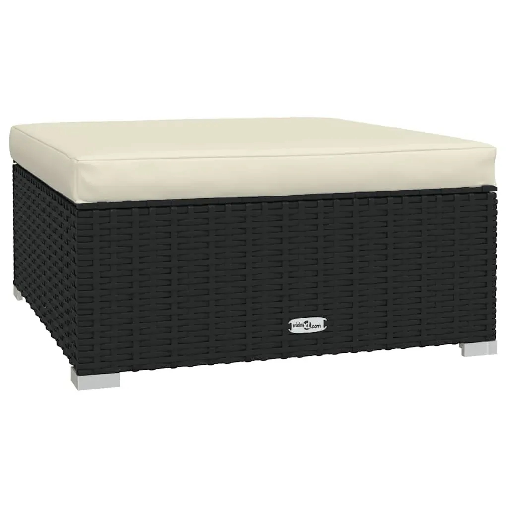 Garden Footrest with Cushion 70x70x30 cm Poly Rattan Price