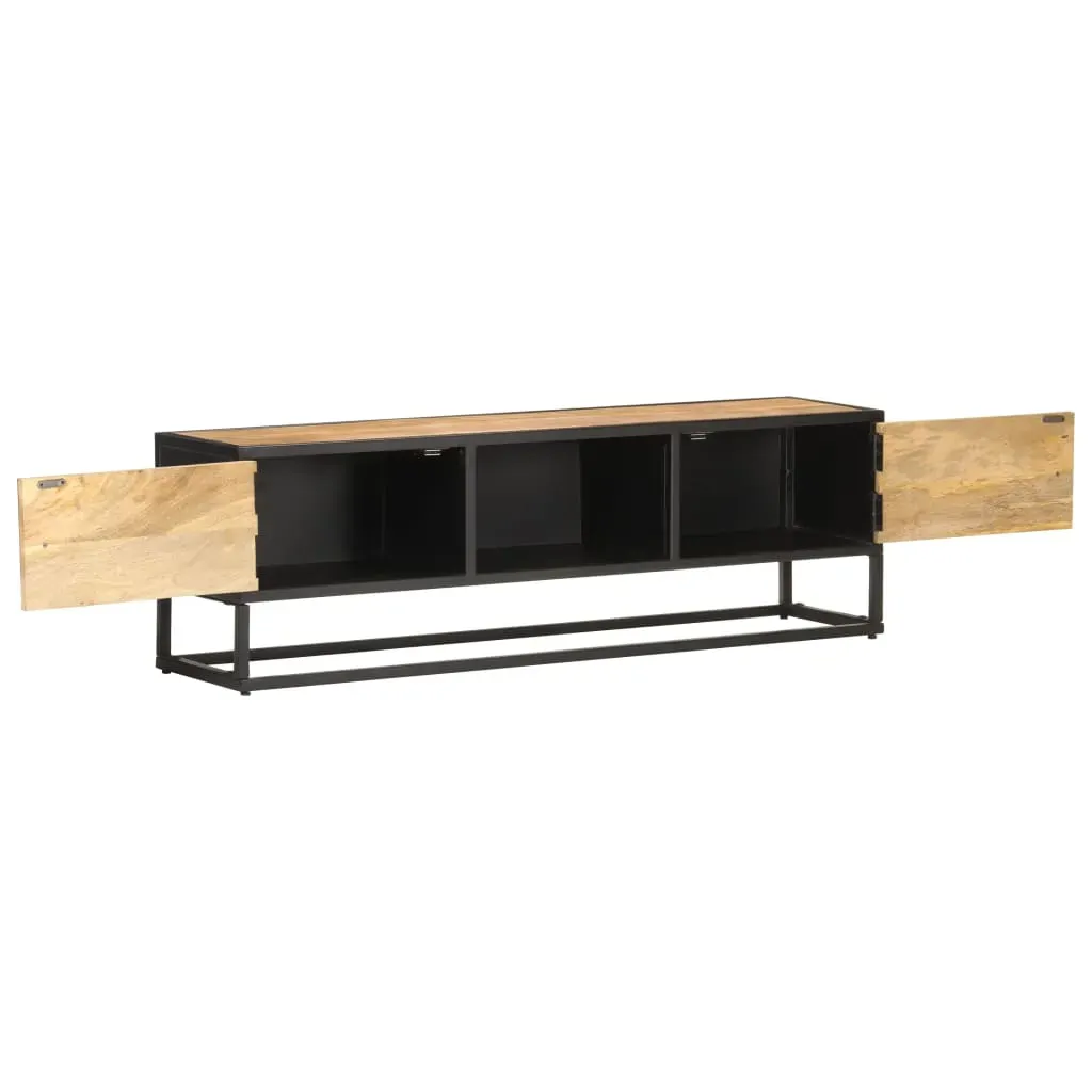 Harpenden TV Cabinet with Carved Door Rough Mango Wood Price