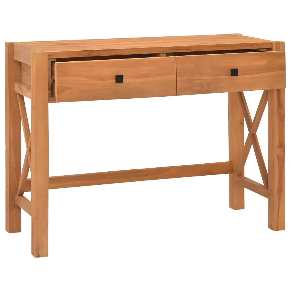 Desk with 2 Drawers Recycled Teak Wood Price
