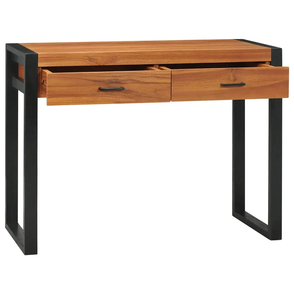 Desk with 2 Drawers Recycled Teak Wood Price