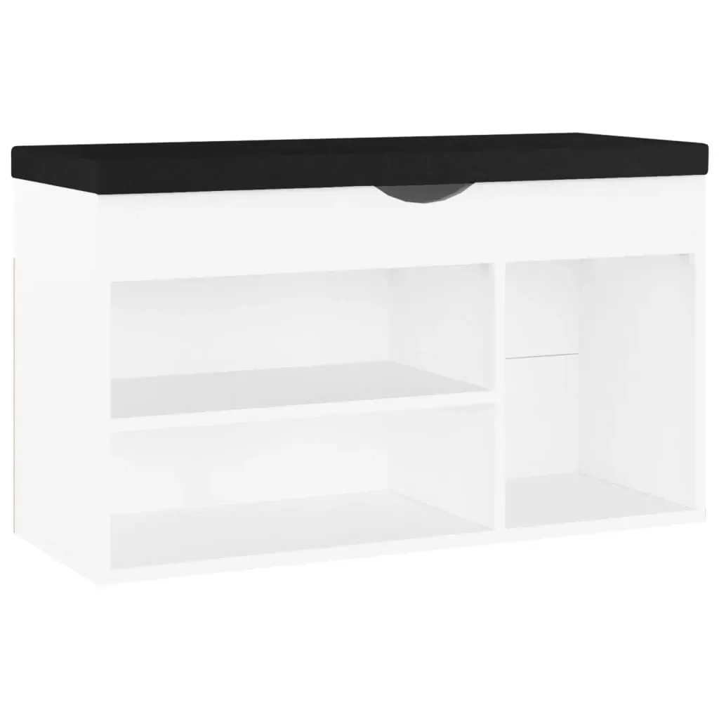 Shoe Bench with Cushion 80x30x47 cm Engineered Wood Price