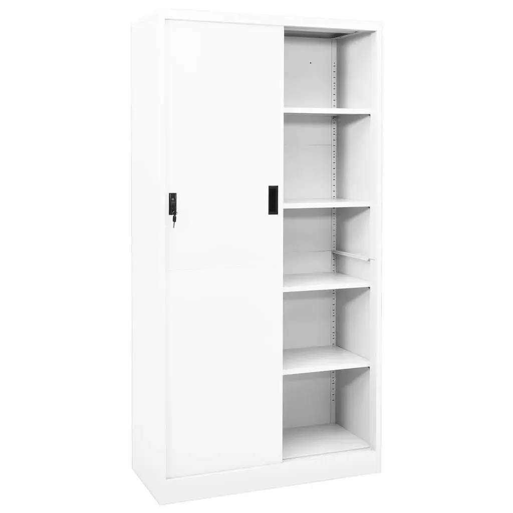 Office Cabinet with Sliding Door 90x40x180 cm Steel Price