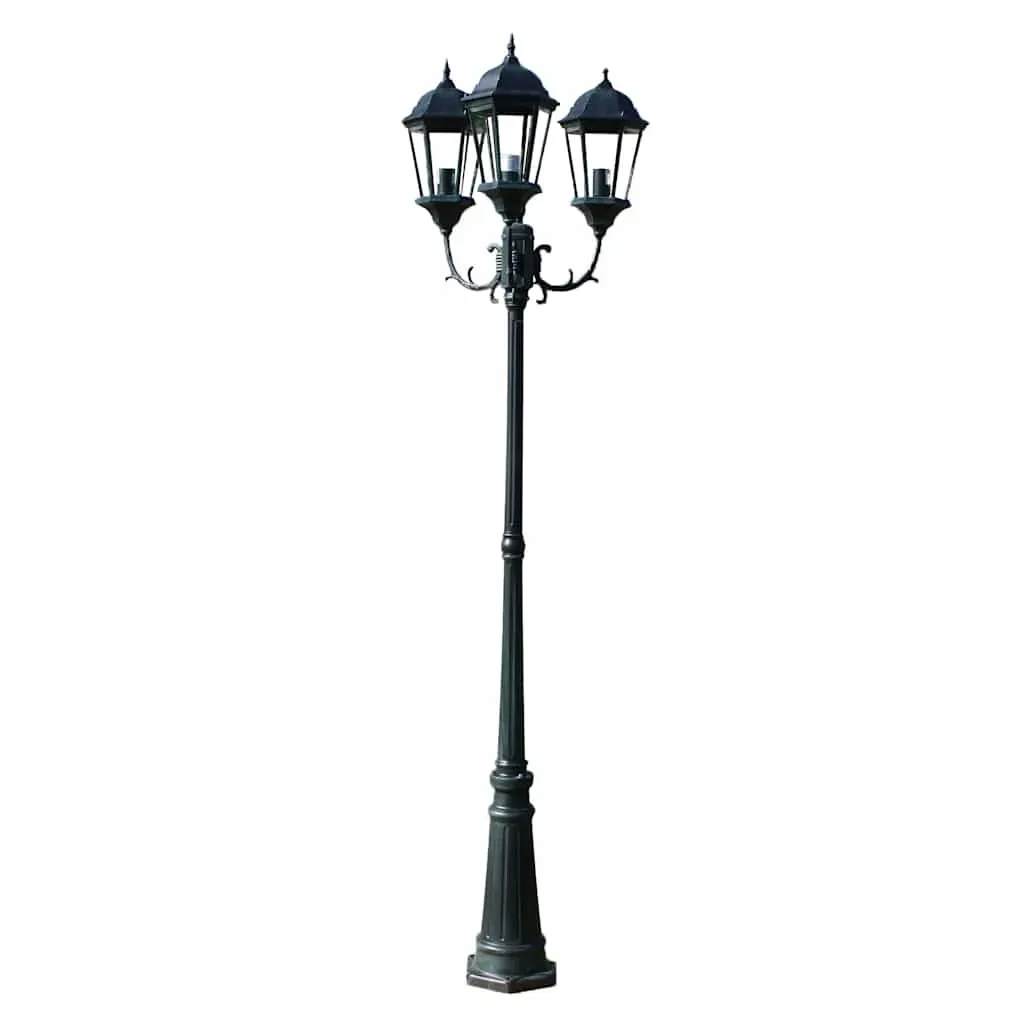 Garden Light Post arms 230 cm Dark Green/Black Aluminium Price