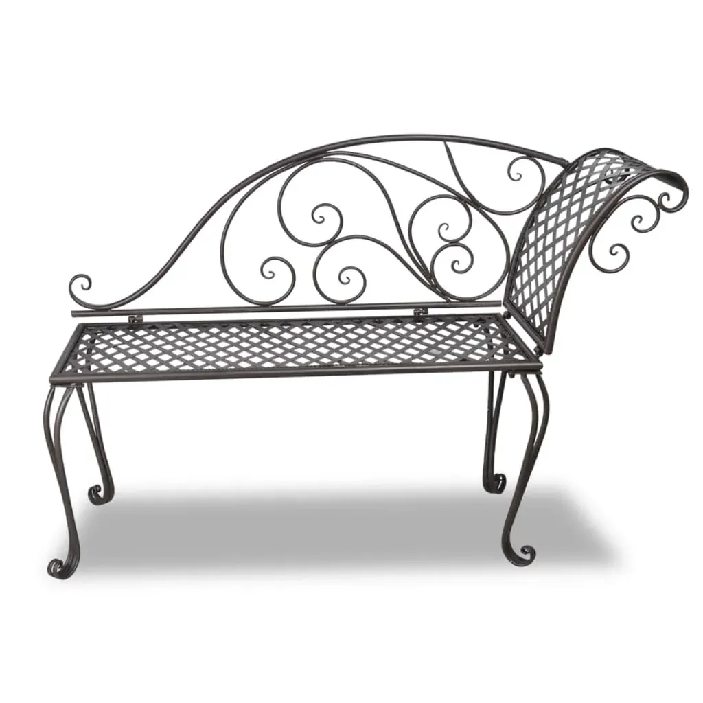 Garden Chaise Lounge 128 cm Steel Antique Price