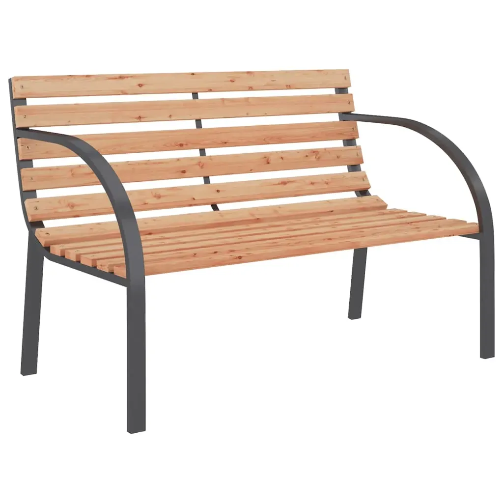 Garden Bench 120 cm Wood and Iron Price