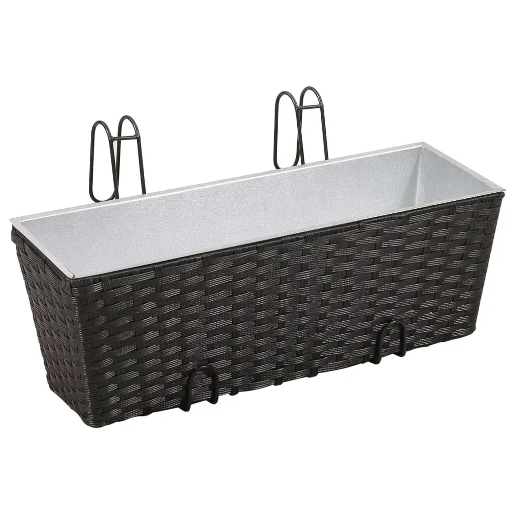 Balcony Trapezoid Rattan Planter 2 pcs Price