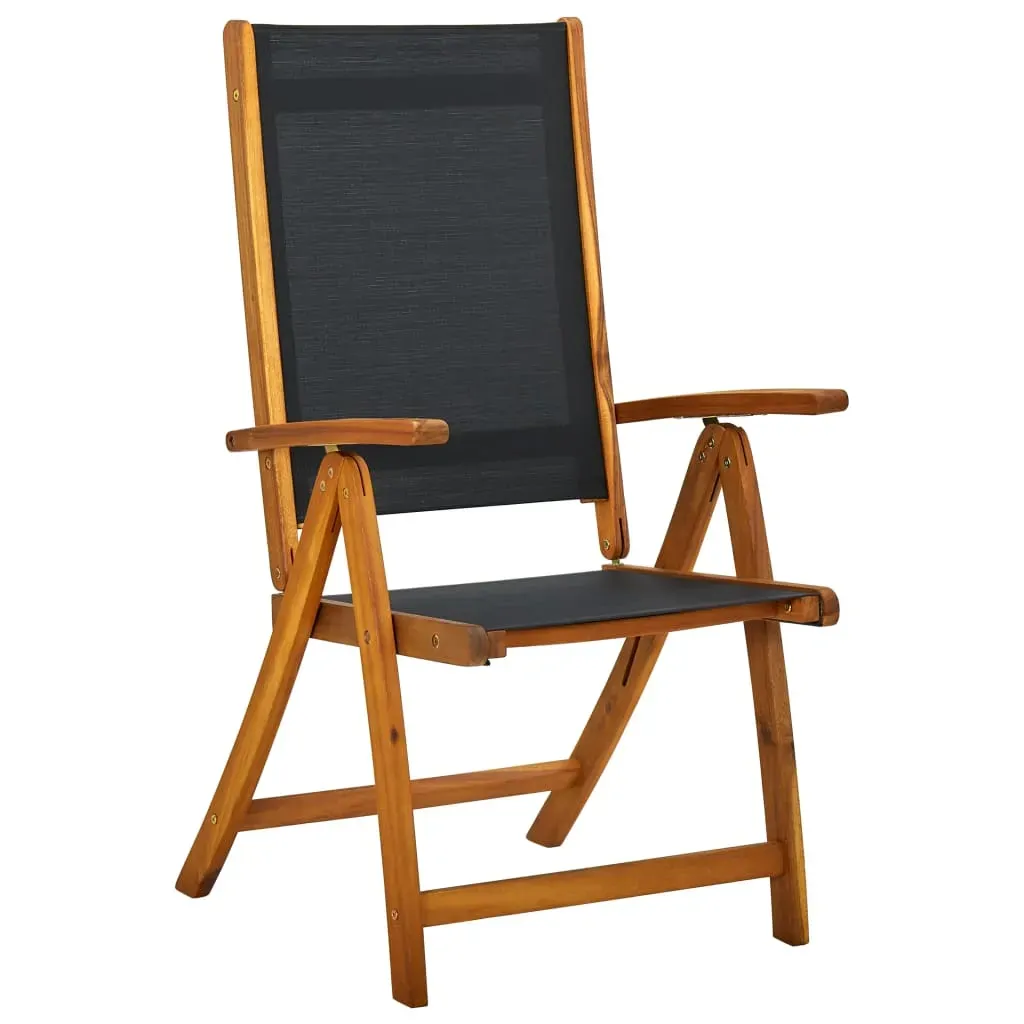 Folding Garden Chairs Solid Acacia Wood and Textilene Price