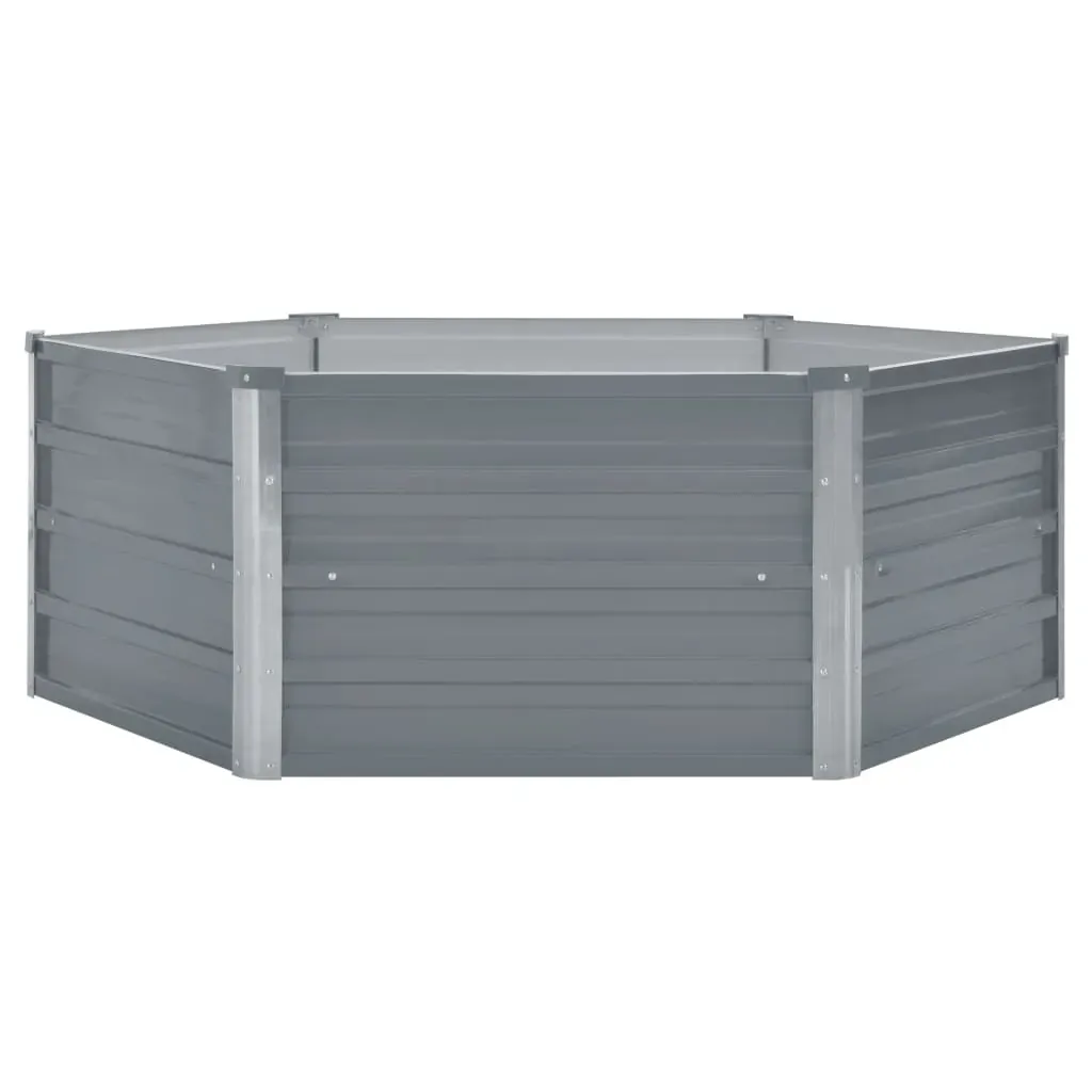 Raised Garden Bed 129x129x46 cm Galvanised Steel Price