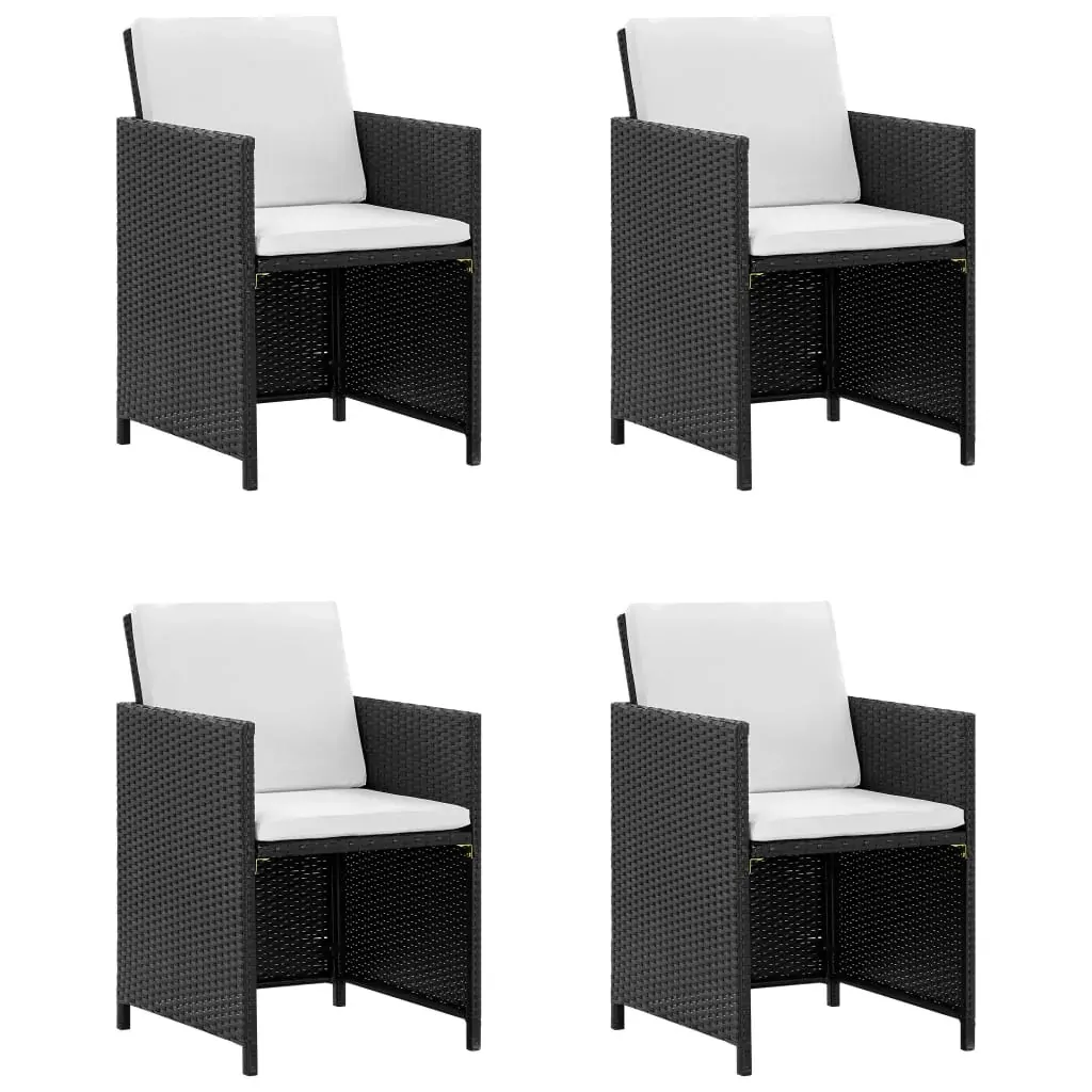 9 Piece Outdoor Dining Set with Cushions Poly Rattan Price