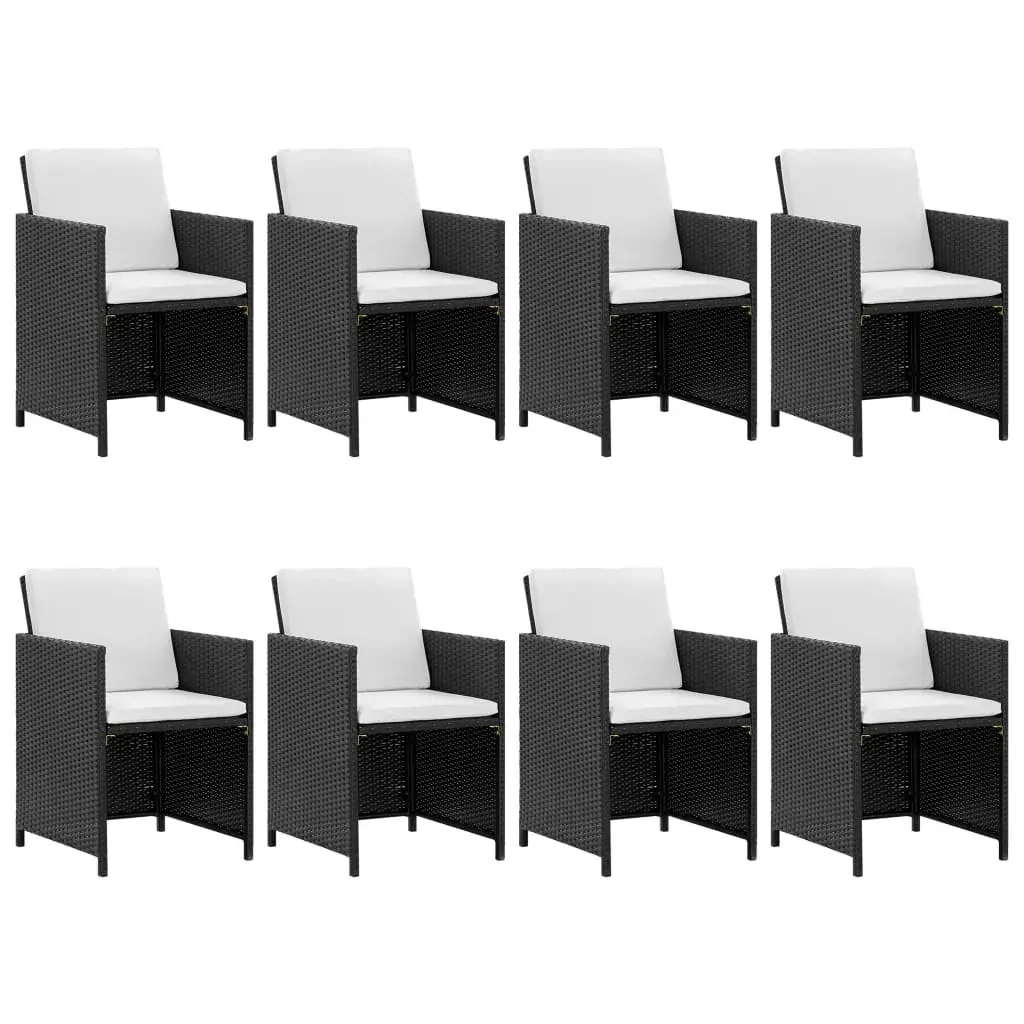 9 Piece Outdoor Dining Set with Cushions Poly Rattan Price