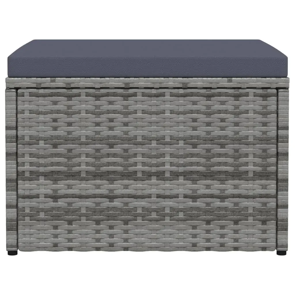 Footstool Ottoman Poly Rattan 53x53x30 cm Price