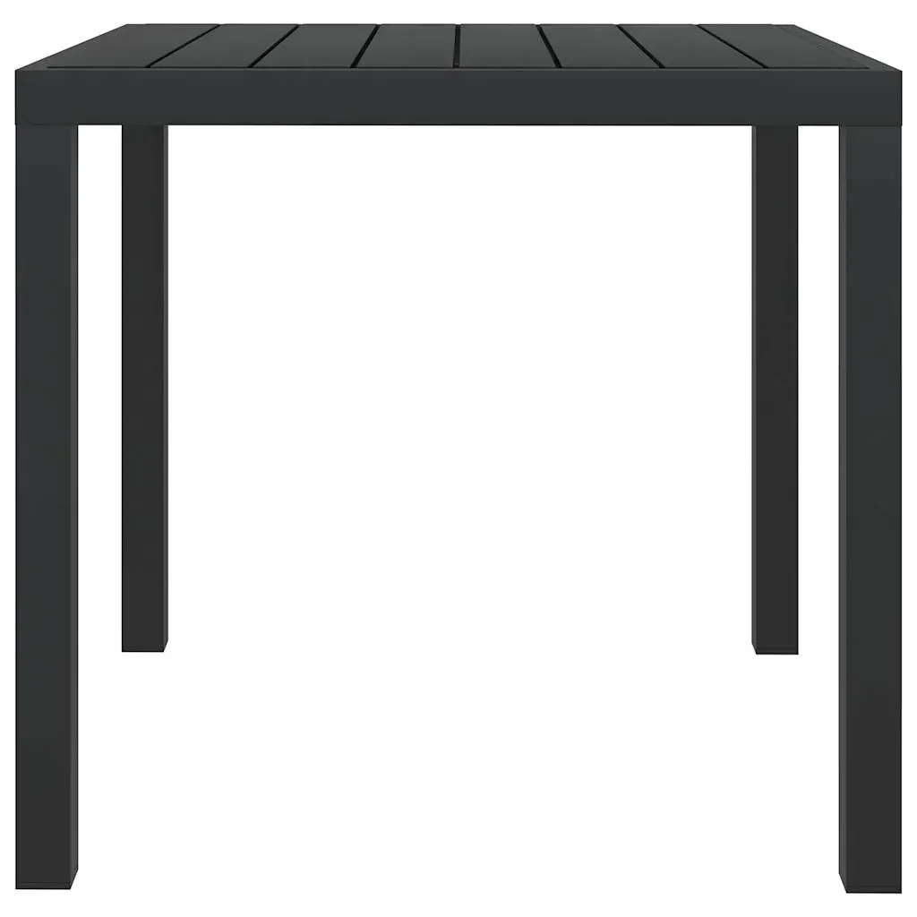 Garden Table Black Aluminium and WPC Price