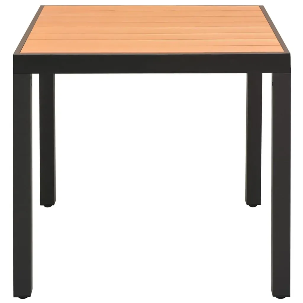 Garden Table Brown Aluminium and WPC Price