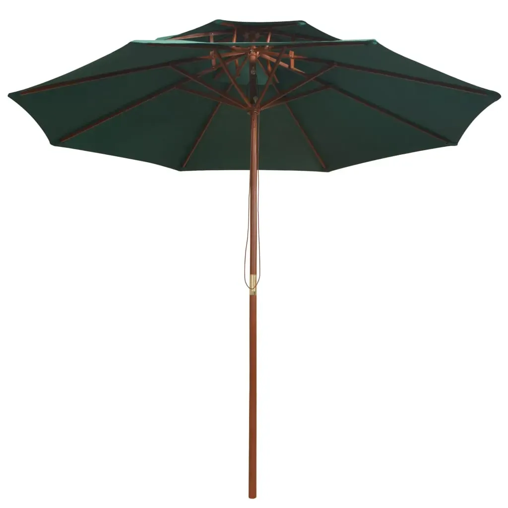 Double Decker Parasol 270x270 cm Wooden Pole Price