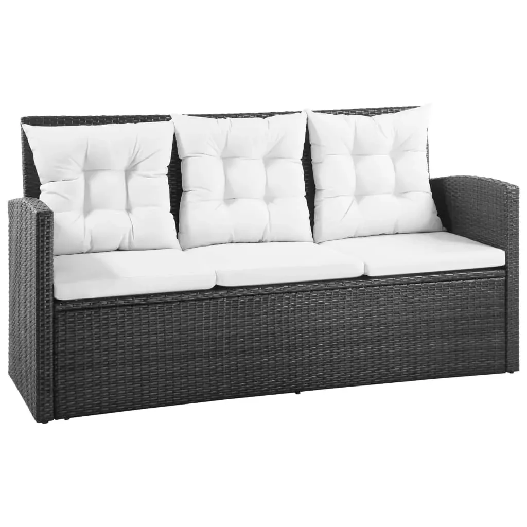 5 Piece Garden Lounge Set with Cushions Poly Rattan Price