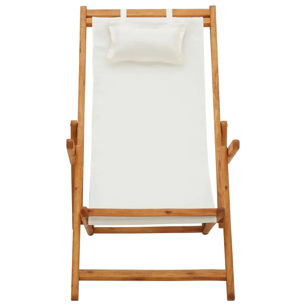Folding Beach Chair Fabric and Wooden Frame Red Price
