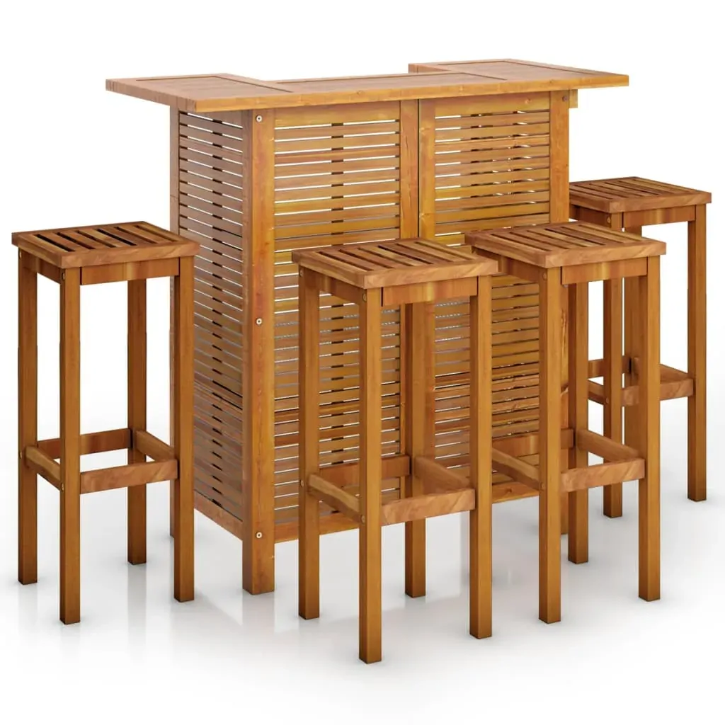 Bar Table and Chair Set Solid Acacia Wood Price
