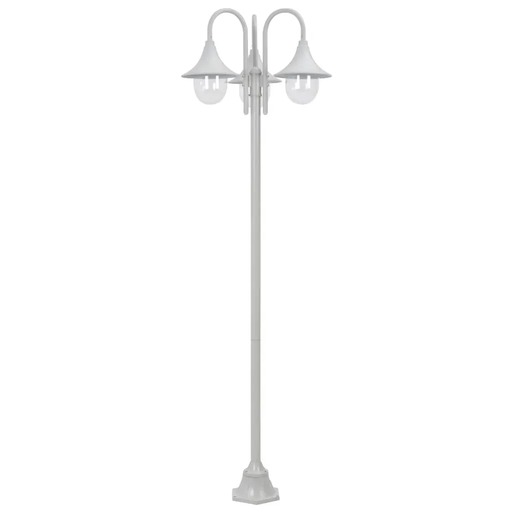 Garden Post Light E27 220 cm Aluminium 3-Lantern Price