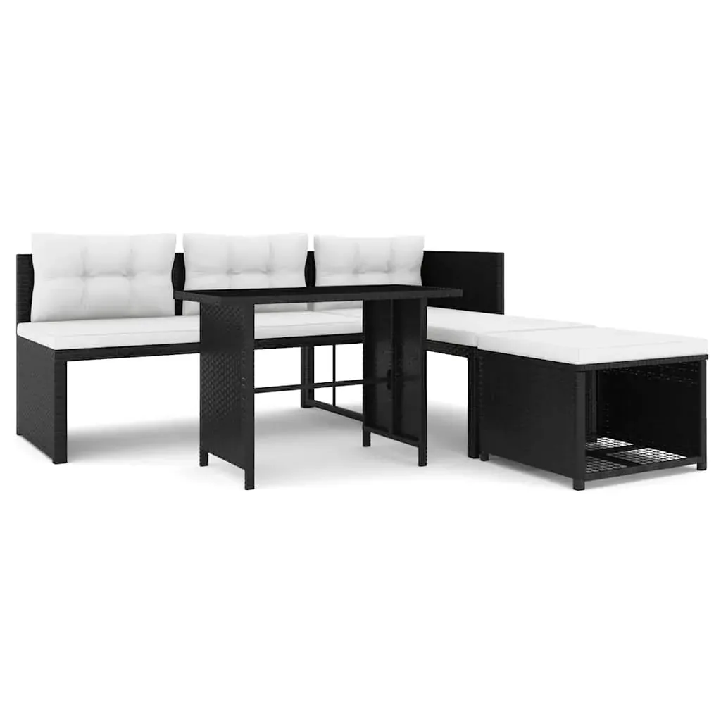 4 Piece Garden Lounge Set Poly Rattan Price