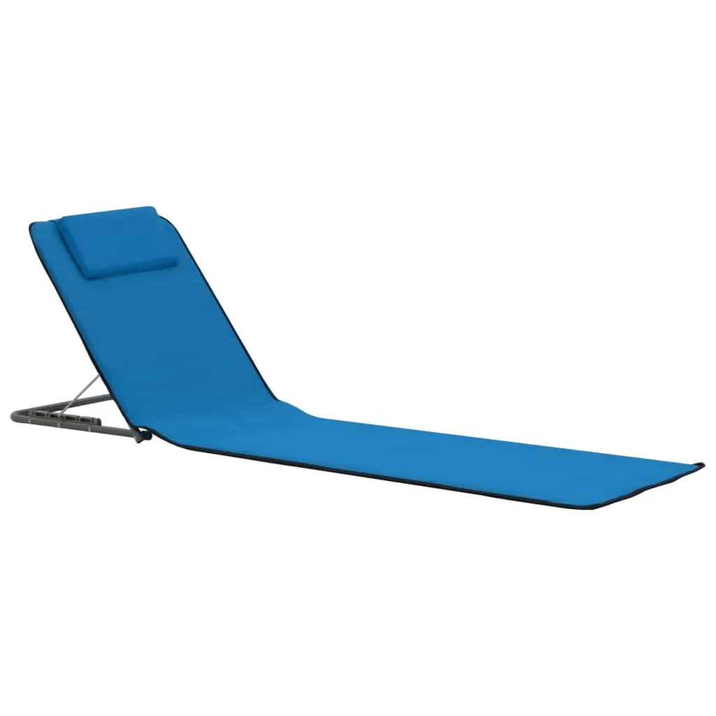 Folding Beach Mats 2 pcs Steel and Fabric Price
