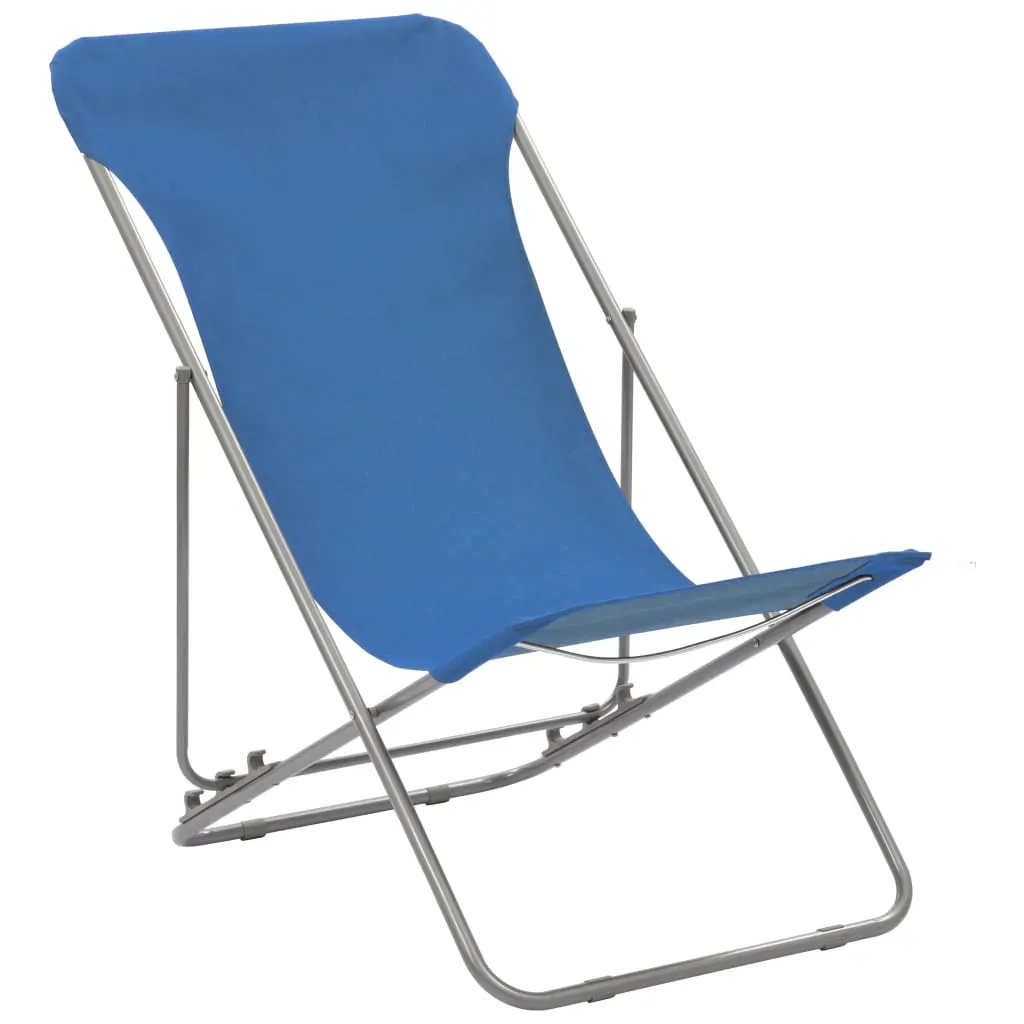 Folding Beach Chairs 2 pcs Steel and Oxford Fabric Price