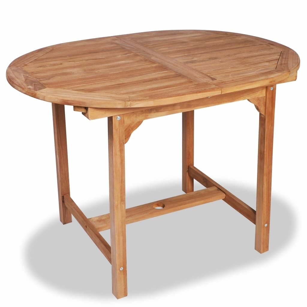 Extending Garden Table (110-160)x80x75cm Solid Teak Wood Price