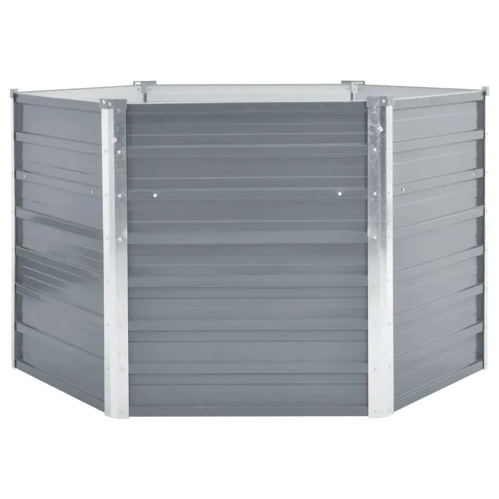Garden Raised Bed Galvanised Steel 129x129x77 cm Price