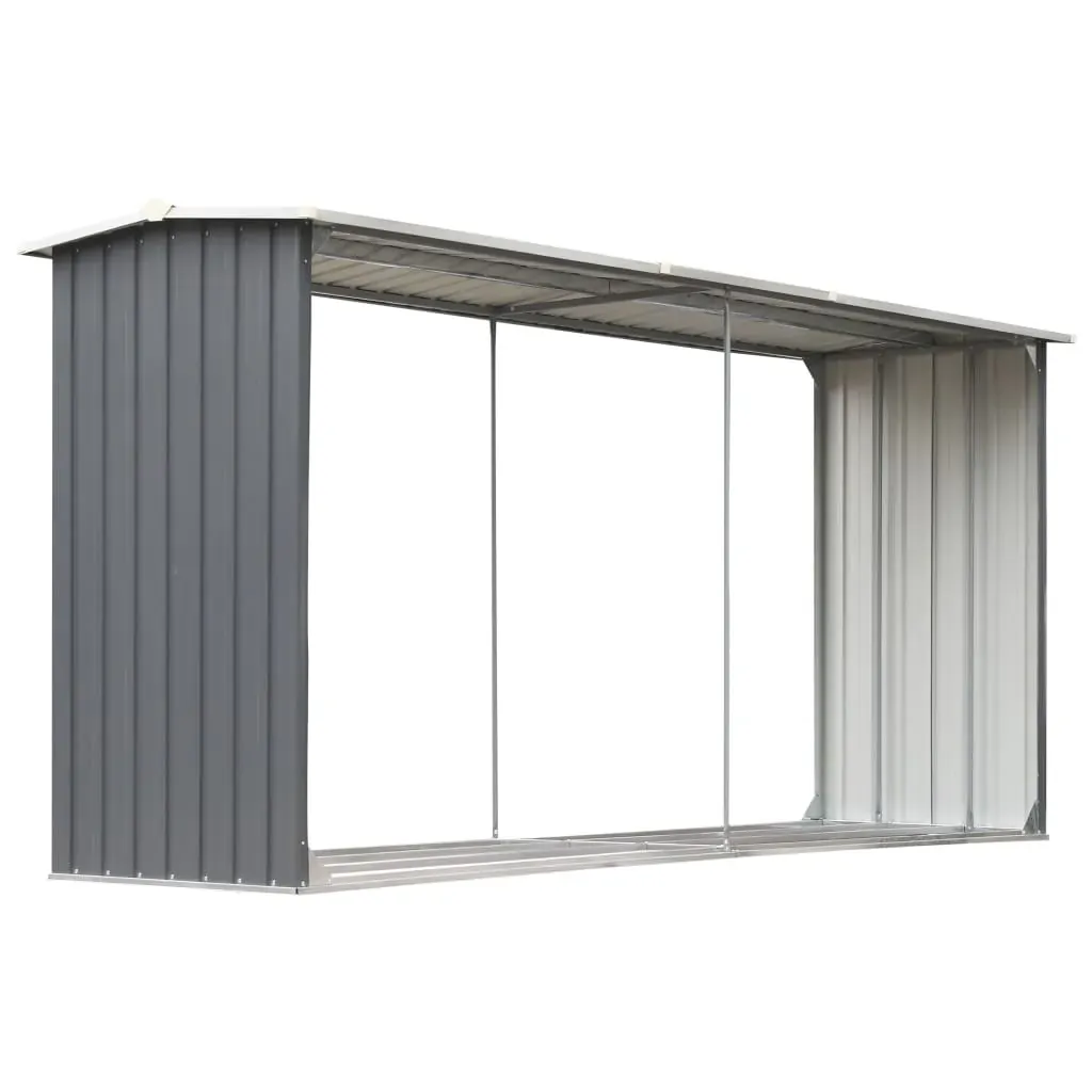 Garden Log Storage Shed Galvanised Steel 330x92x153 cm Price