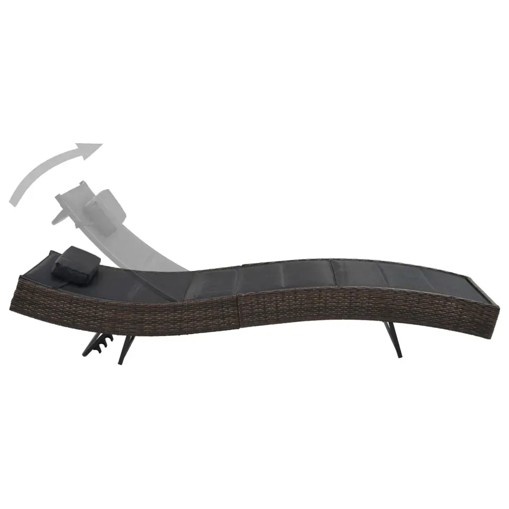 Sun Lounger Poly Rattan and Textilene Price