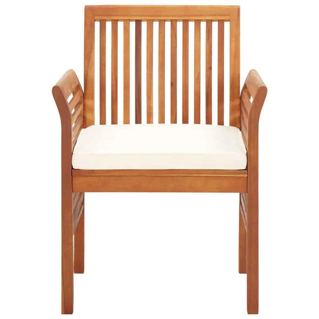 Garden Dining Chair with Cushion Solid Acacia Wood Price