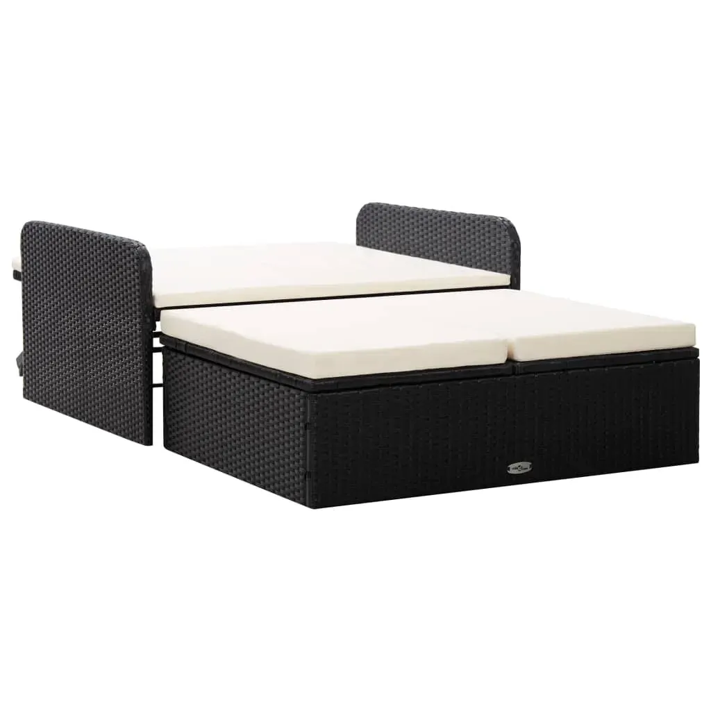 2 Piece Garden Lounge Set with Cushions Poly Rattan Price