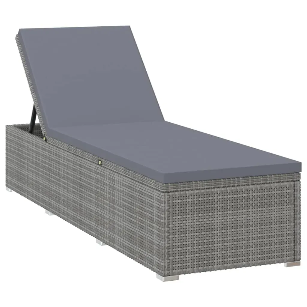 Sun Lounger with Cushion Poly Rattan Price