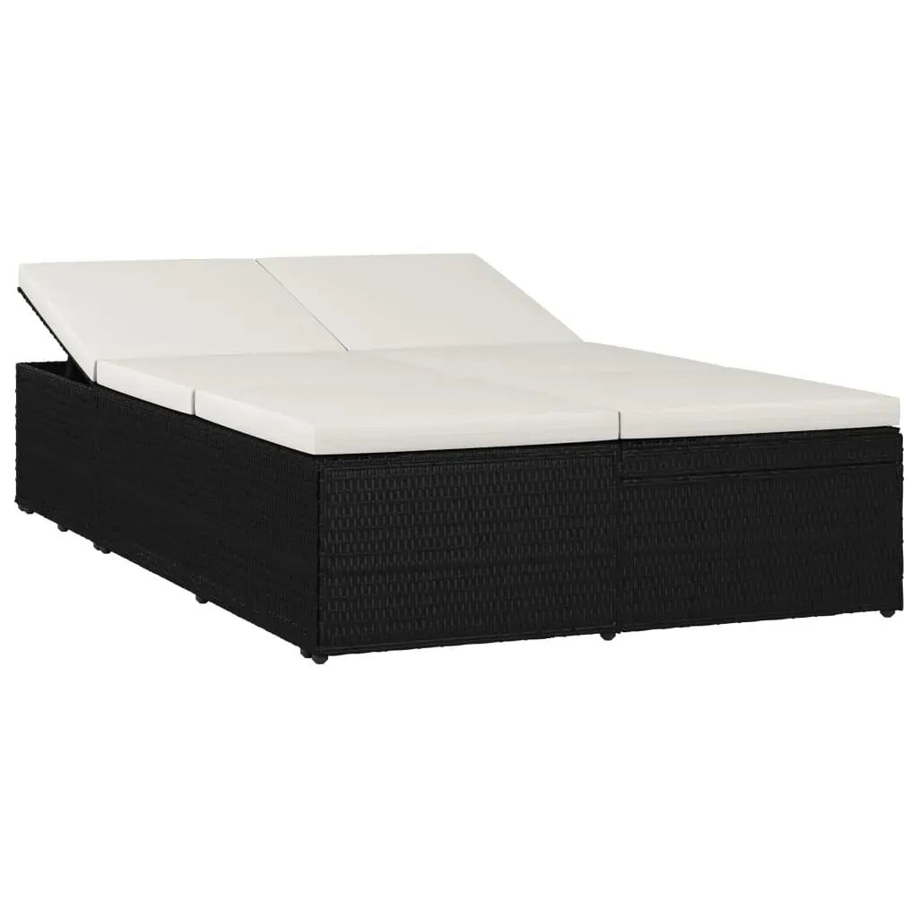 Convertible Sun Bed with Cushion Poly Rattan Price