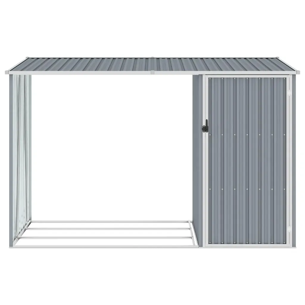 Garden Firewood Shed 245x98x159 cm Galvanised Steel Price