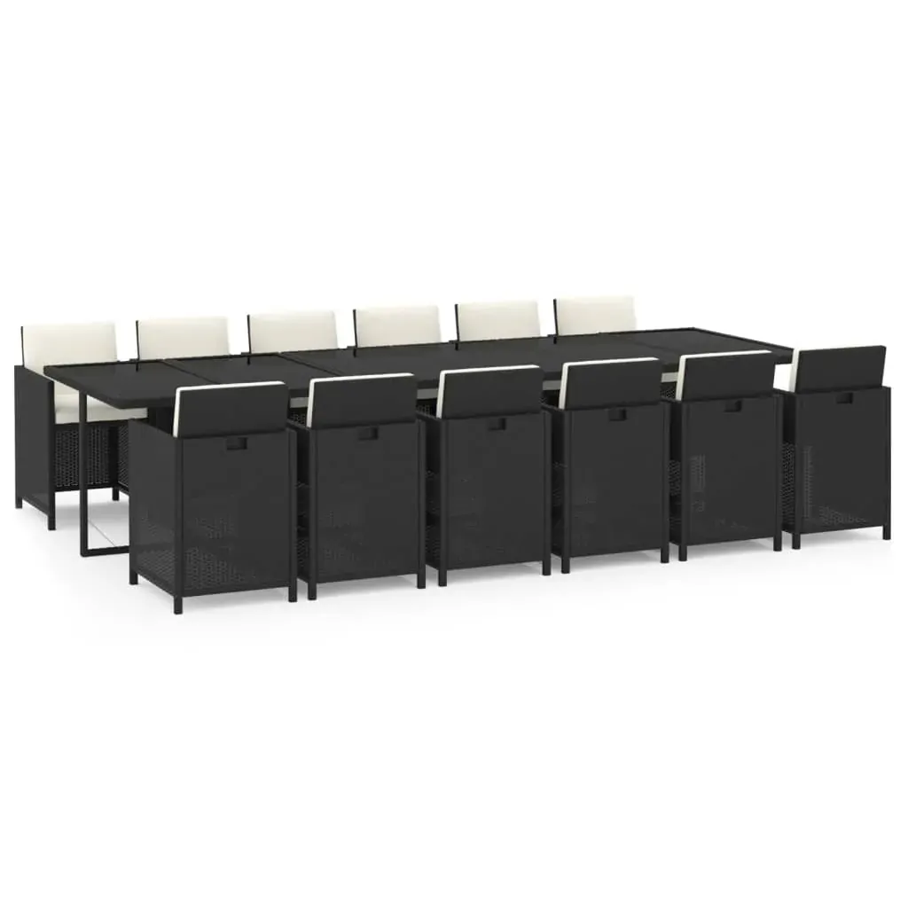 Outdoor Dining Set with Cushions Poly Rattan Price