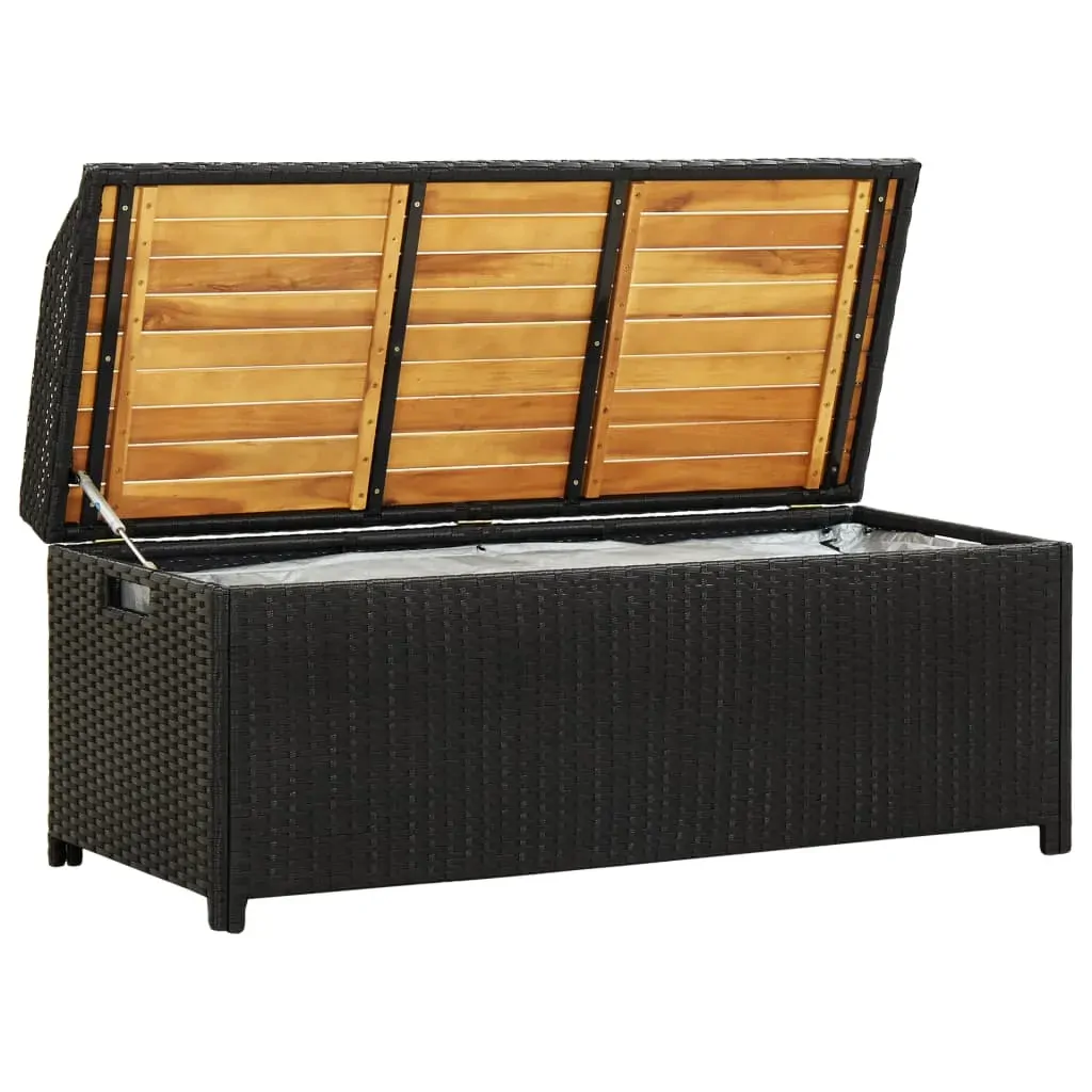 Garden Storage Bench 120 cm Poly Rattan Price
