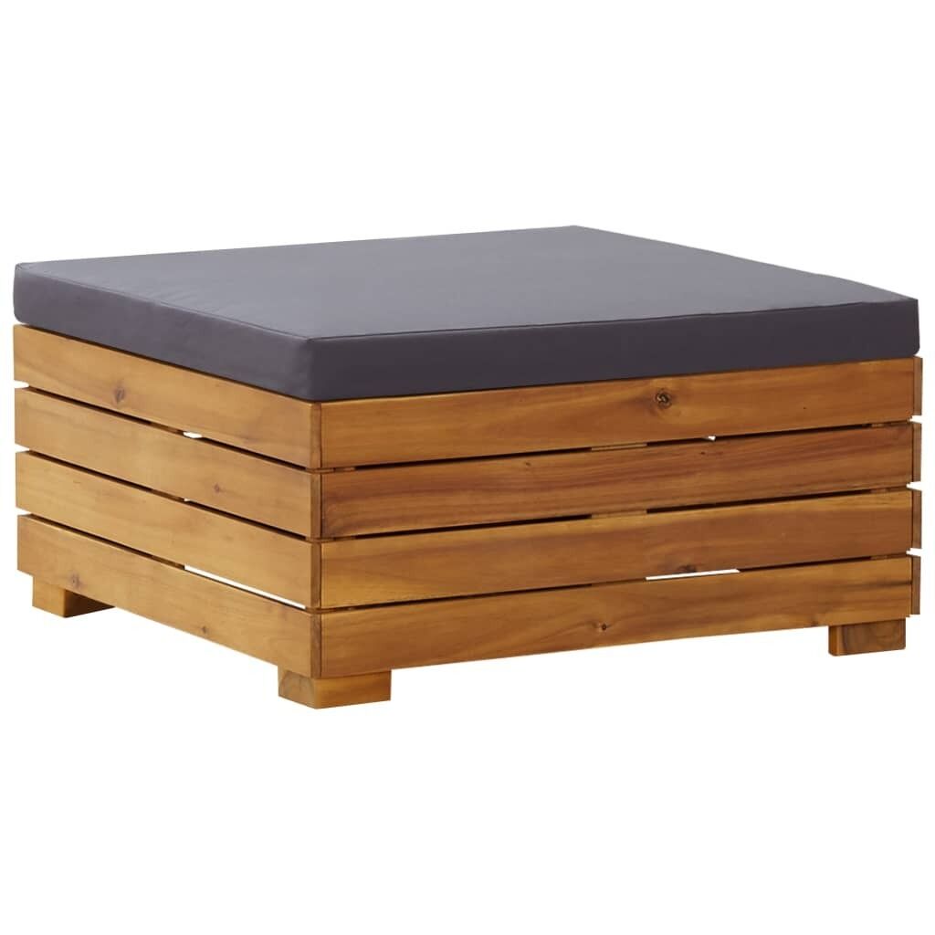 Sectional Footrest 1 pc with Cushion Solid Acacia Wood Price
